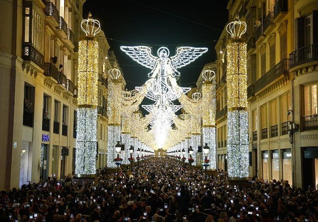 calle larios málaga en navidad